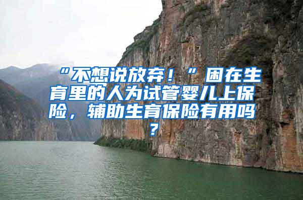 “不想说放弃！”困在生育里的人为试管婴儿上保险，辅助生育保险有用吗？