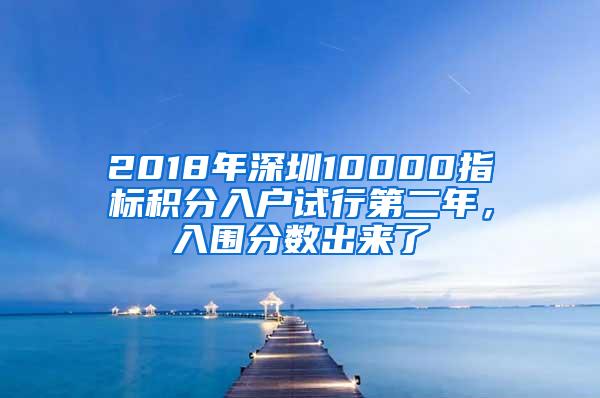 2018年深圳10000指标积分入户试行第二年，入围分数出来了