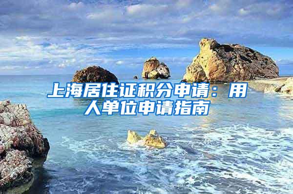 上海居住证积分申请：用人单位申请指南