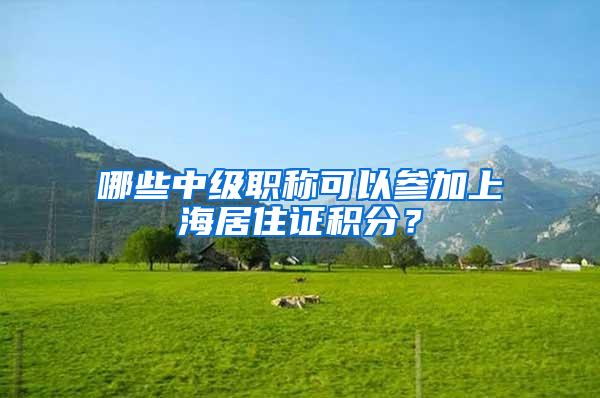 哪些中级职称可以参加上海居住证积分？