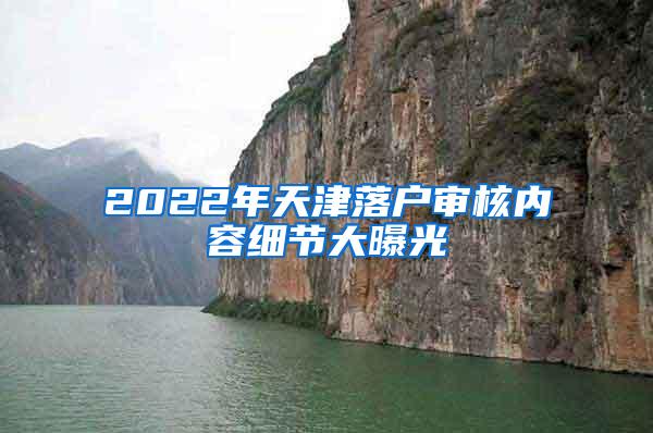 2022年天津落户审核内容细节大曝光