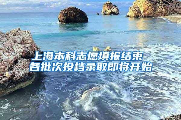 上海本科志愿填报结束 各批次投档录取即将开始