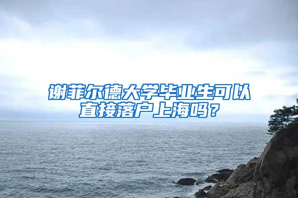 谢菲尔德大学毕业生可以直接落户上海吗？