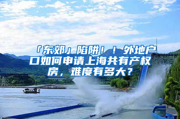 「东郊」陷阱！！外地户口如何申请上海共有产权房，难度有多大？