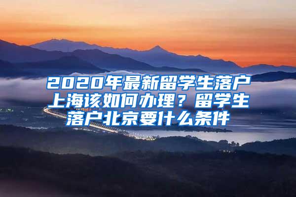 2020年最新留学生落户上海该如何办理？留学生落户北京要什么条件