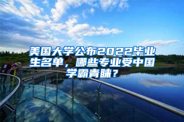 美国大学公布2022毕业生名单，哪些专业受中国学霸青睐？