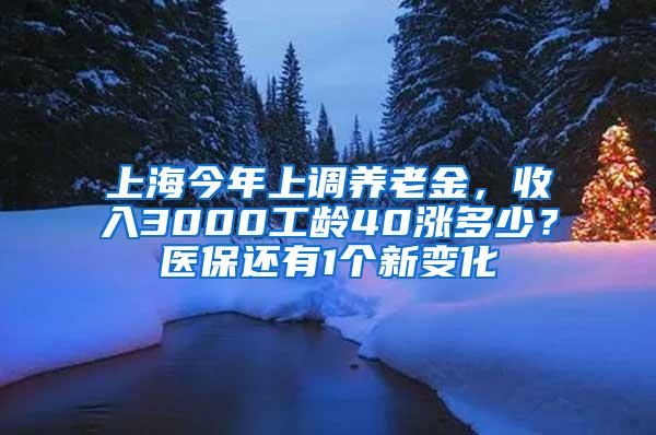 上海今年上调养老金，收入3000工龄40涨多少？医保还有1个新变化