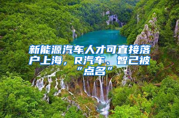 新能源汽车人才可直接落户上海，R汽车、智己被“点名”