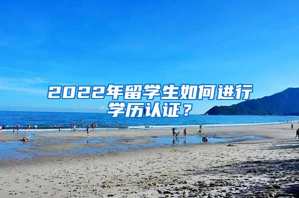 2022年留学生如何进行学历认证？