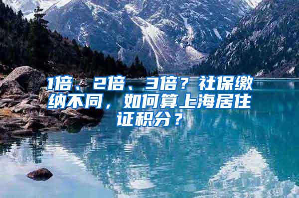 1倍、2倍、3倍？社保缴纳不同，如何算上海居住证积分？