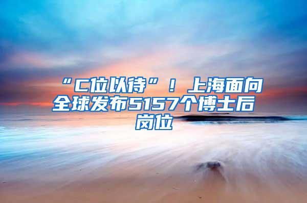 “C位以待”！上海面向全球发布5157个博士后岗位