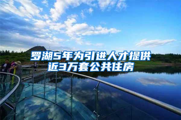 罗湖5年为引进人才提供近3万套公共住房