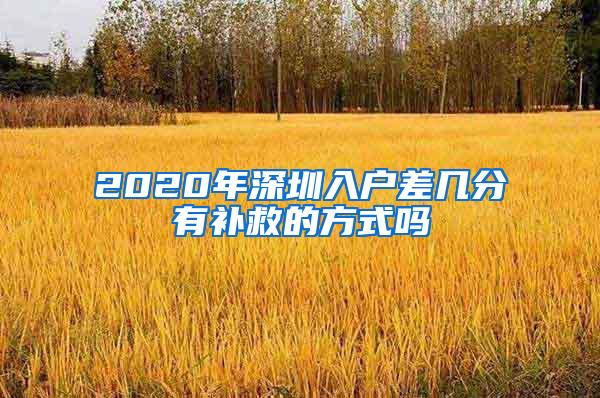 2020年深圳入户差几分有补救的方式吗