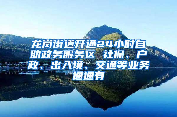 龙岗街道开通24小时自助政务服务区 社保、户政、出入境、交通等业务通通有