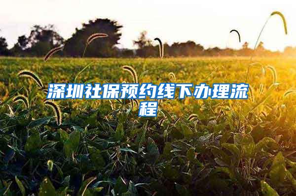 深圳社保预约线下办理流程