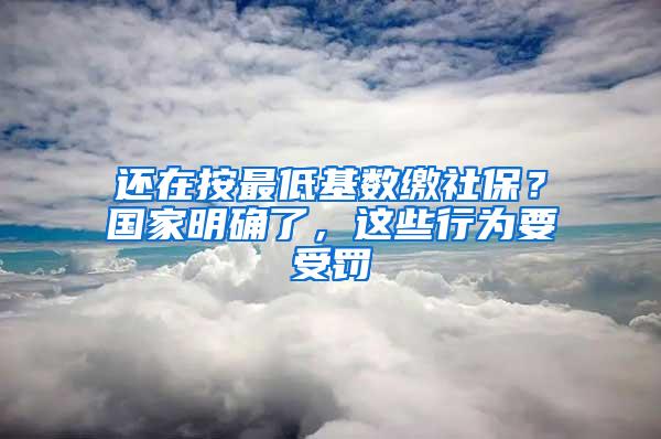 还在按最低基数缴社保？国家明确了，这些行为要受罚