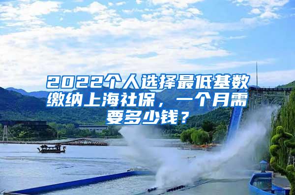 2022个人选择最低基数缴纳上海社保，一个月需要多少钱？