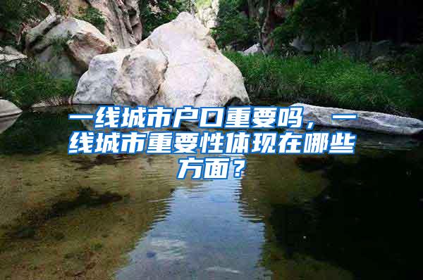 一线城市户口重要吗，一线城市重要性体现在哪些方面？