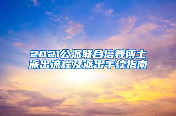 2021公派联合培养博士派出流程及派出手续指南