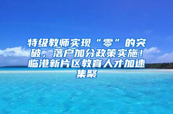 特级教师实现“零”的突破，落户加分政策实施！临港新片区教育人才加速集聚