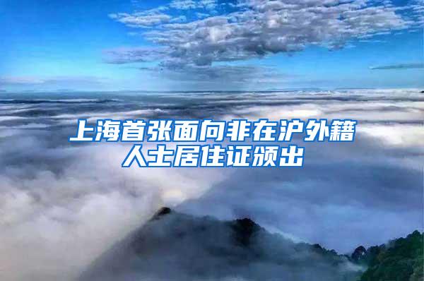 上海首张面向非在沪外籍人士居住证颁出