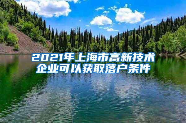 2021年上海市高新技术企业可以获取落户条件