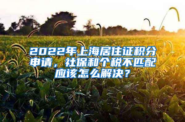 2022年上海居住证积分申请，社保和个税不匹配应该怎么解决？