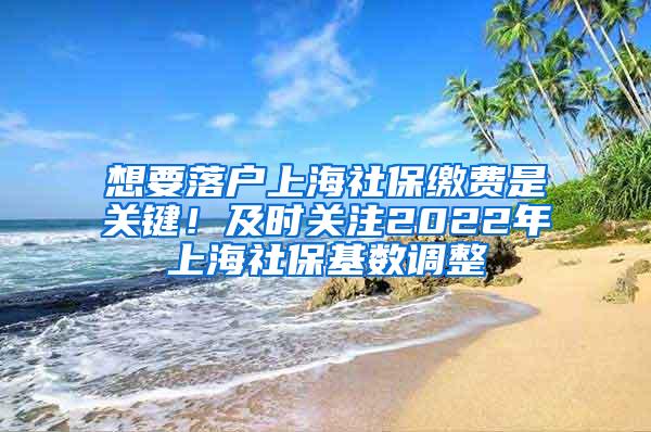 想要落户上海社保缴费是关键！及时关注2022年上海社保基数调整