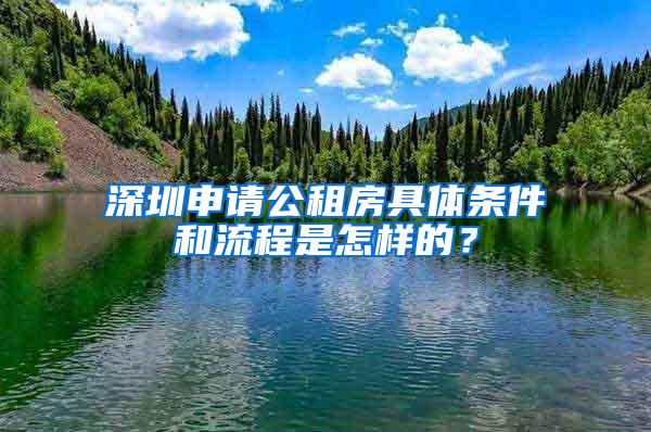 深圳申请公租房具体条件和流程是怎样的？