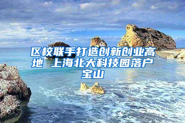 区校联手打造创新创业高地 上海北大科技园落户宝山