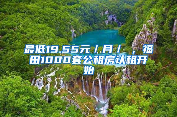 最低19.55元／月／㎡，福田1000套公租房认租开始