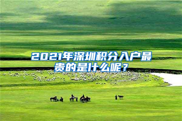 2021年深圳积分入户最贵的是什么呢？