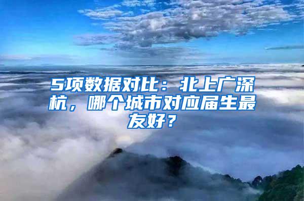 5项数据对比：北上广深杭，哪个城市对应届生最友好？