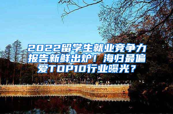 2022留学生就业竞争力报告新鲜出炉！海归最偏爱TOP10行业曝光？