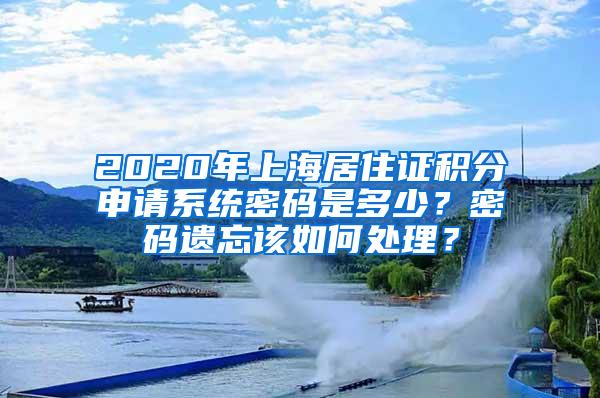 2020年上海居住证积分申请系统密码是多少？密码遗忘该如何处理？