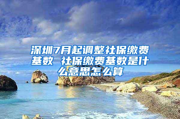 深圳7月起调整社保缴费基数 社保缴费基数是什么意思怎么算