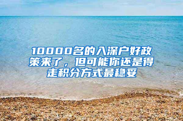 10000名的入深户好政策来了，但可能你还是得走积分方式最稳妥