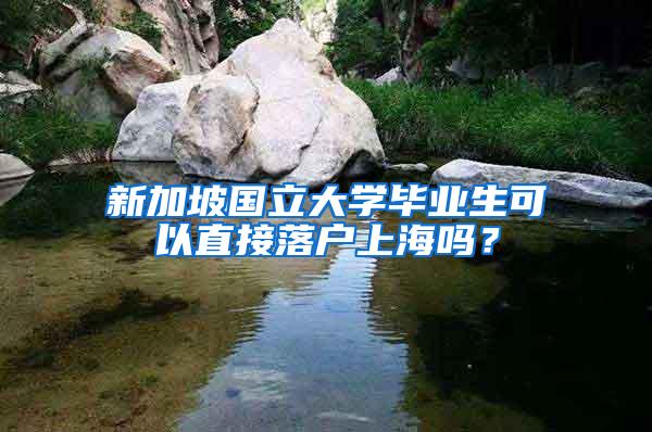 新加坡国立大学毕业生可以直接落户上海吗？